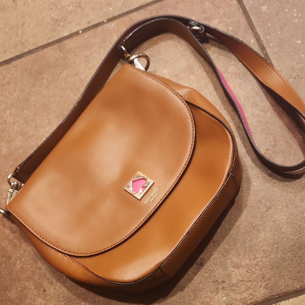 Kate Spade Tan Leather Crossbody Bag